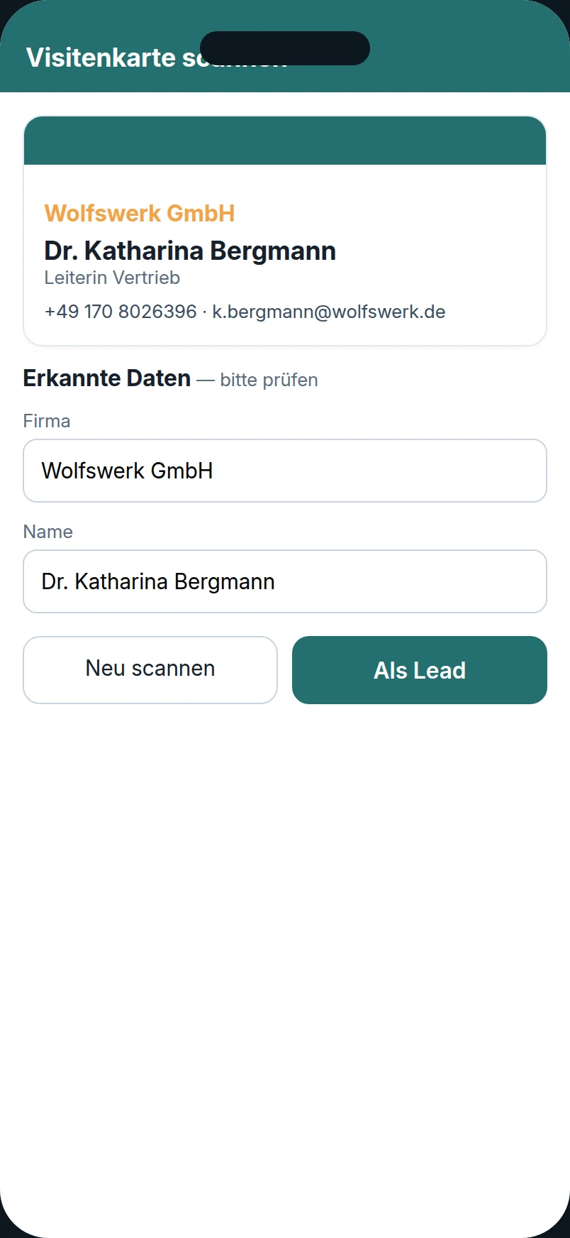Visitenkarten-Scanner